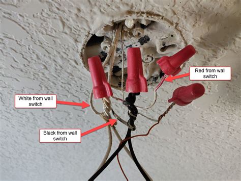 no red wire in junction box|ceiling light box red wire.